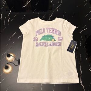 Ralph Lauren Kids Polo Tennis Tee - Cream